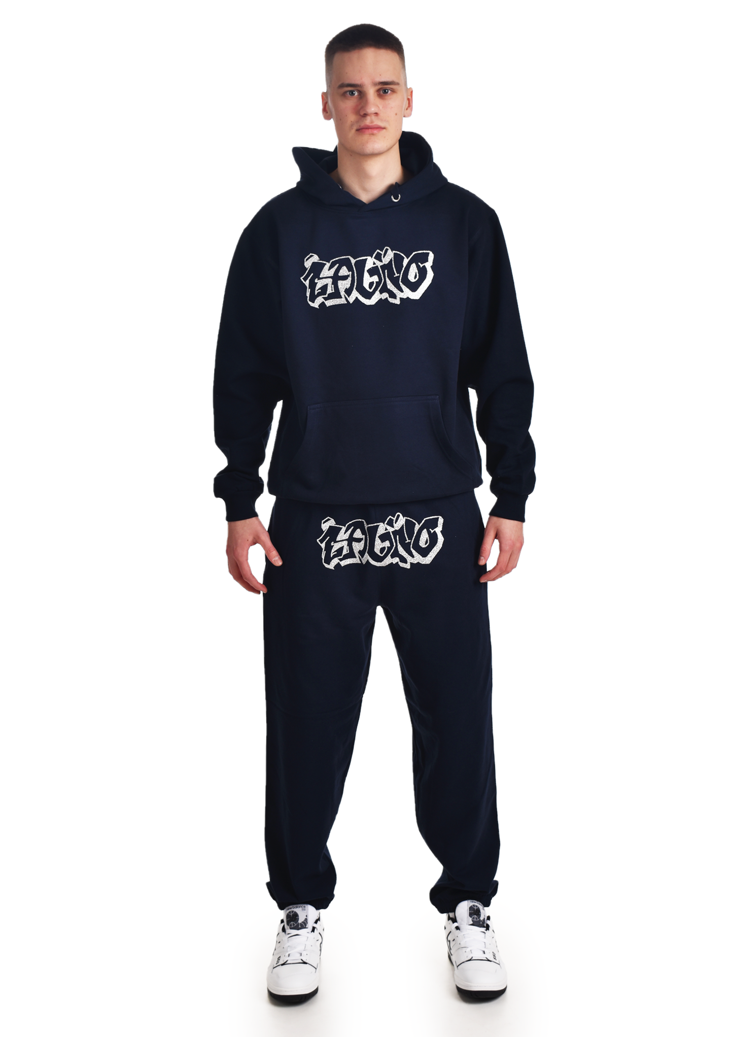 Navy Glitter Graffiti Tracksuit